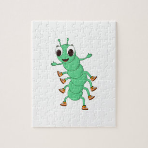Green Caterpillar Jigsaw Puzzle
