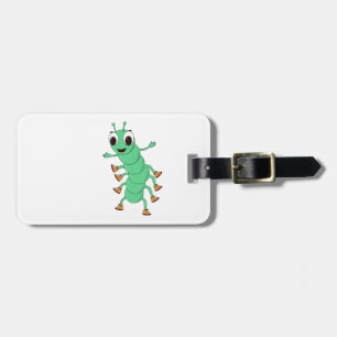 Green Caterpillar Luggage Tag