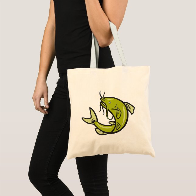 Green Catfish Tote Bag (Creator Uploaded)