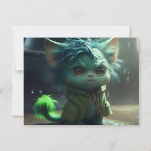 Green Cats Postcards