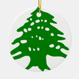 Green Cedar / Lebanon Cedar Ceramic Ornament