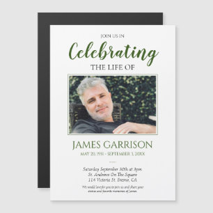 Green Celebration Of Life Photo Memorial