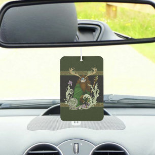 Green Celtic Antlers Man Car Air Freshener