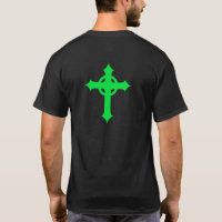 Green Celtic Cross Back Design | Irish Heritage