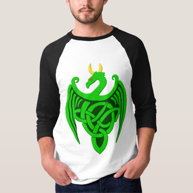 Green Celtic Dragon T Shirt (Front)