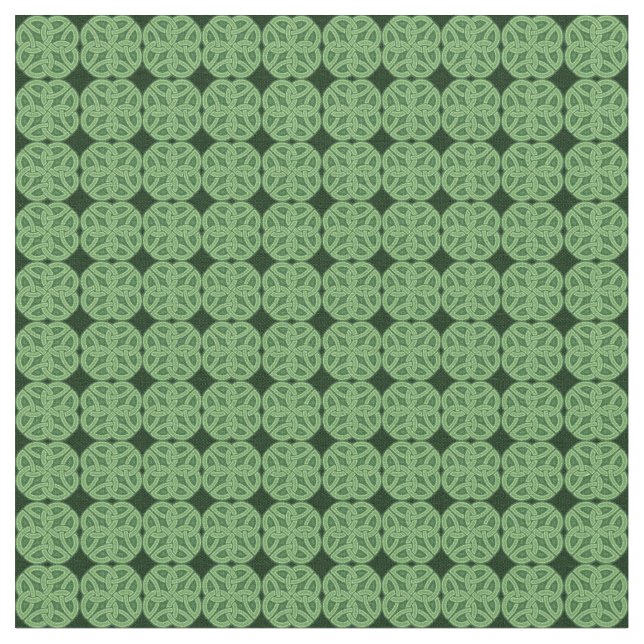 Green Celtic Irish Knot Fabric (Close Up)