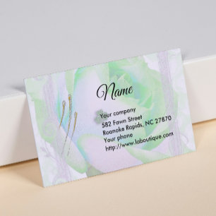 Green Celtic Irish Rose Business Card