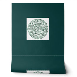 Green Celtic Knot Pattern Smooth Vinyl Wallpaper