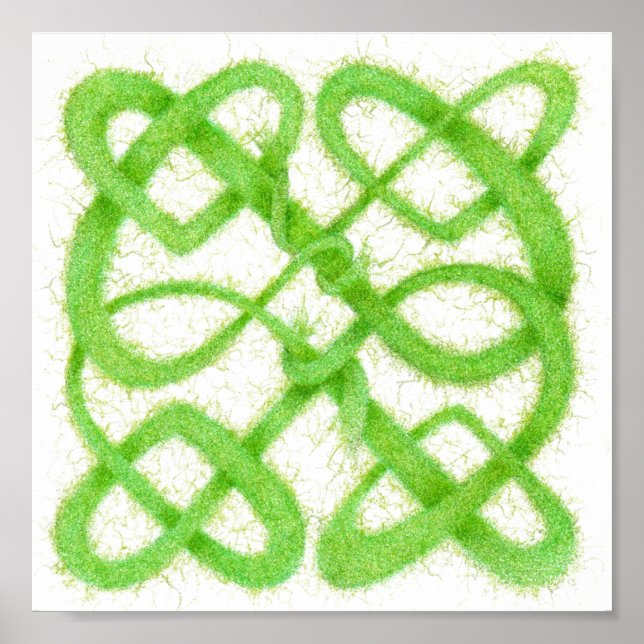 GREEN CELTIC KNOT Poster Print (Front)
