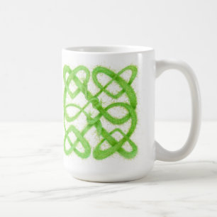 GREEN CELTIC KNOT Tall White Mug