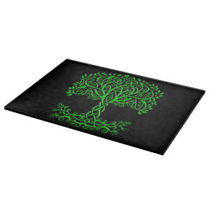 Green Celtic Tree Of Life Cutting Board