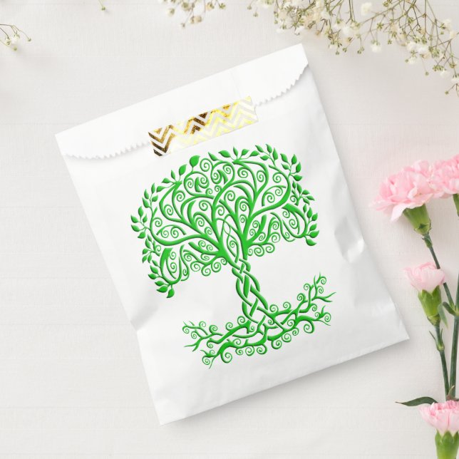 Green Celtic Tree Of Life Favour Bag (Sealed)