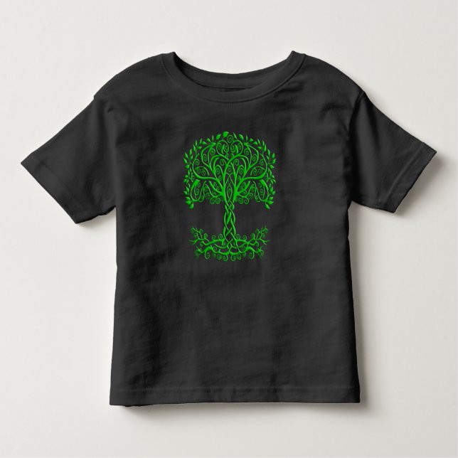 Green Celtic Tree Of Life Toddler T-Shirt (Front)