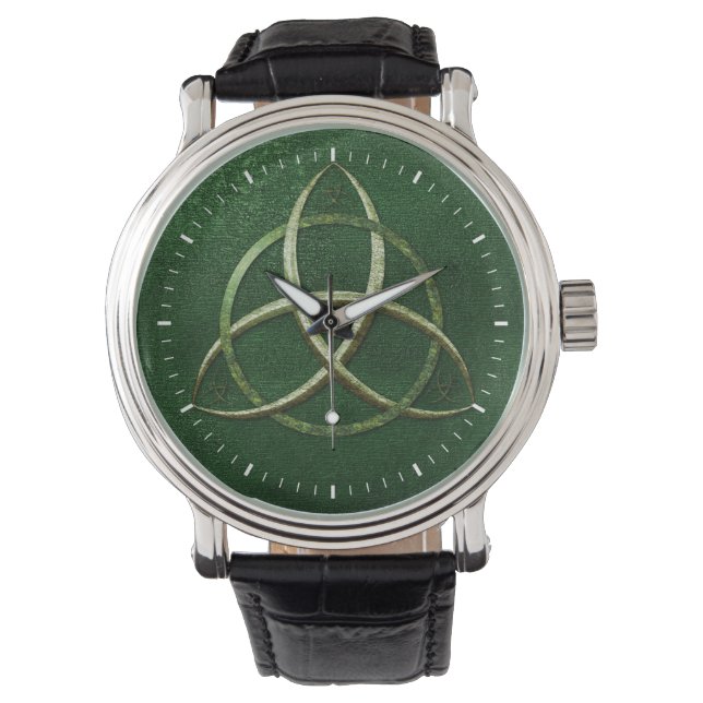 Green Celtic Trinity Knot Watch (Front)