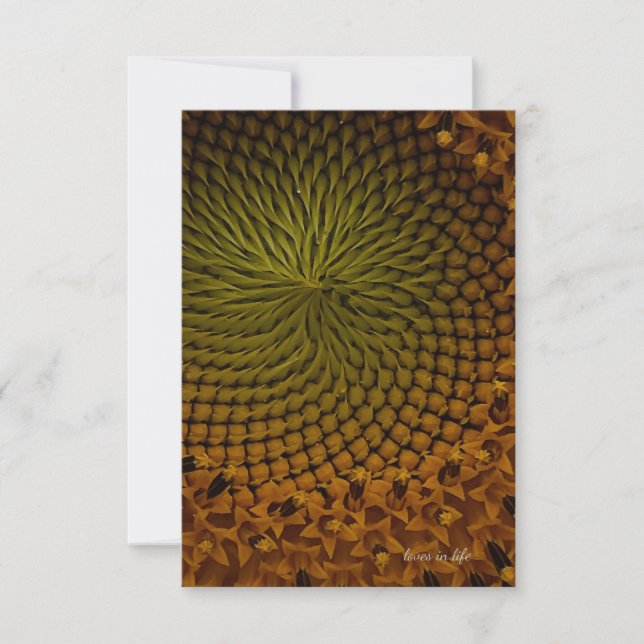 Green Centre Sunflower Card (Front)