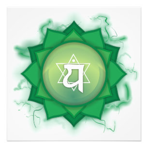 Green chakra energy photo print