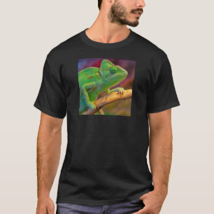 Green Chameleon on Branch T-Shirt