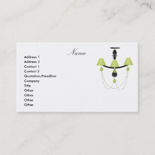 Green Chandelier Business Card