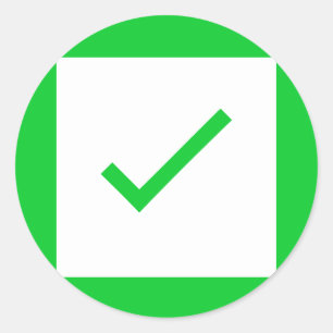 Green check mark sign tick icon stickers