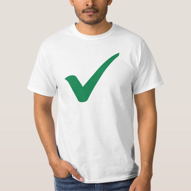 Green check mark T-Shirt (Front)