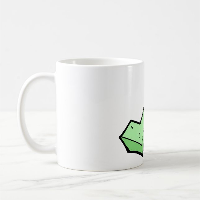 Green Check Mark Tick Symbol Coffee Mug (Left)