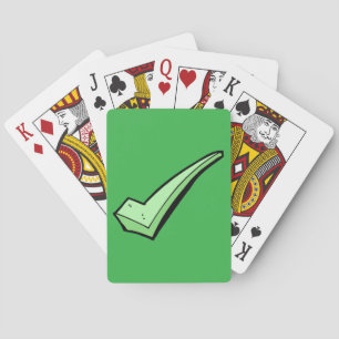 Green Check Mark Tick Symbol Playing Cards