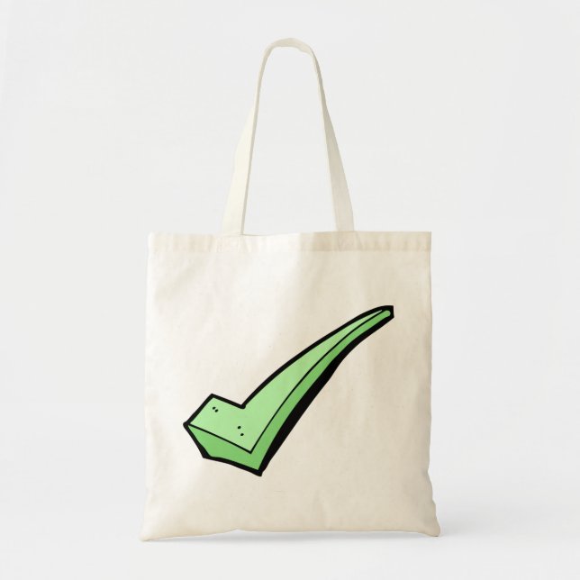 Green Check Mark Tick Symbol Tote Bag (Front)