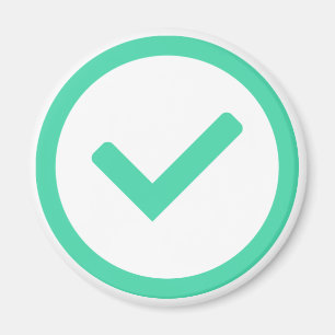 Green Check Mark Write Symbol Magnet