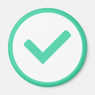 Green Check Mark Write Symbol Magnet