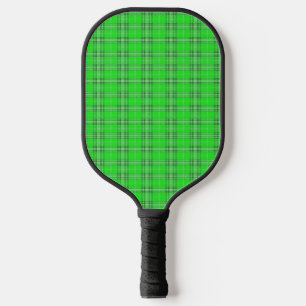 Green check pattern pickleball paddle