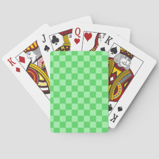 Green Check Playing Cards
