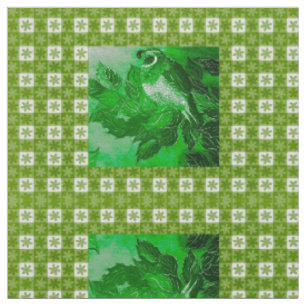 Green Check Quail Fabric