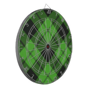 Green Check Tartan Dartboard