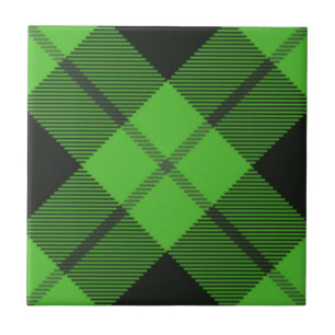 Green Check Tartan Tile