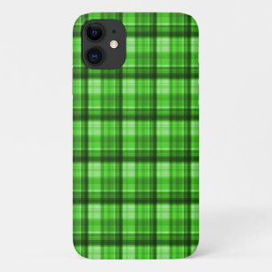 Green Checked Tartan Print, iPhone 11 Case