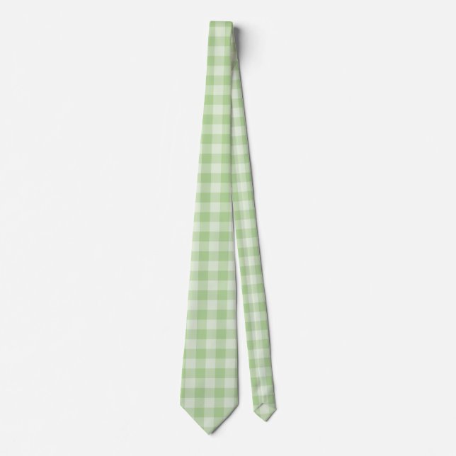 Green Checkerboard Pattern Tie (Front)