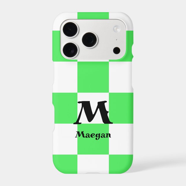 Green Checkered Pattern Background (Back)