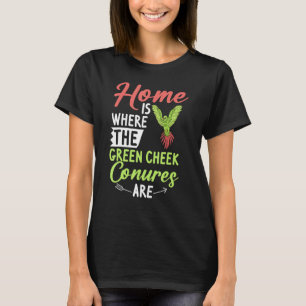 Green Cheek Conure Funny Animals Cute Birds T-Shirt