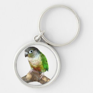 Green Cheek Conure Key Ring