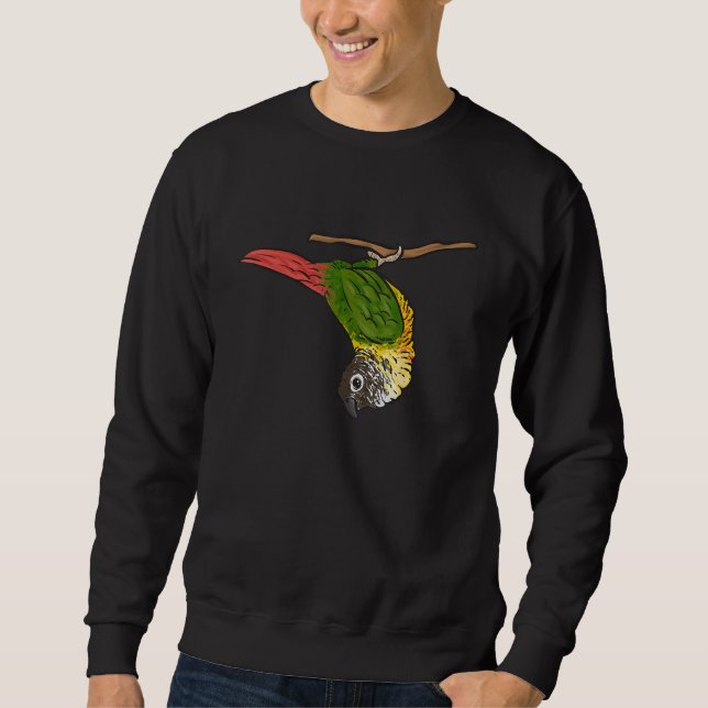 Green Cheek Conure Parrot Bird Conure Sweatshirt (Front)