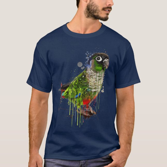 Green Cheek Conure Shirt Cute Conure Parrot (Front)