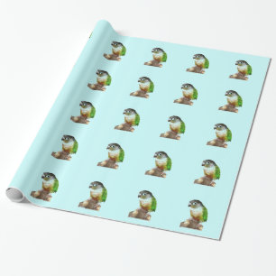 Green Cheek Conure Wrapping Paper