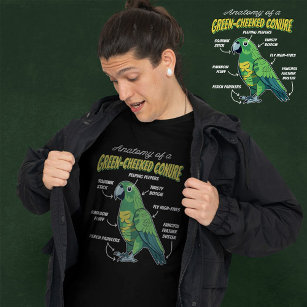 Green Cheeked Conure Anatomy  T-Shirt