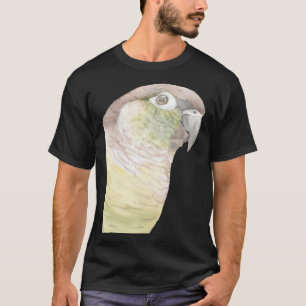 Green cheeked conure parrot watercolor painting T-Shirt