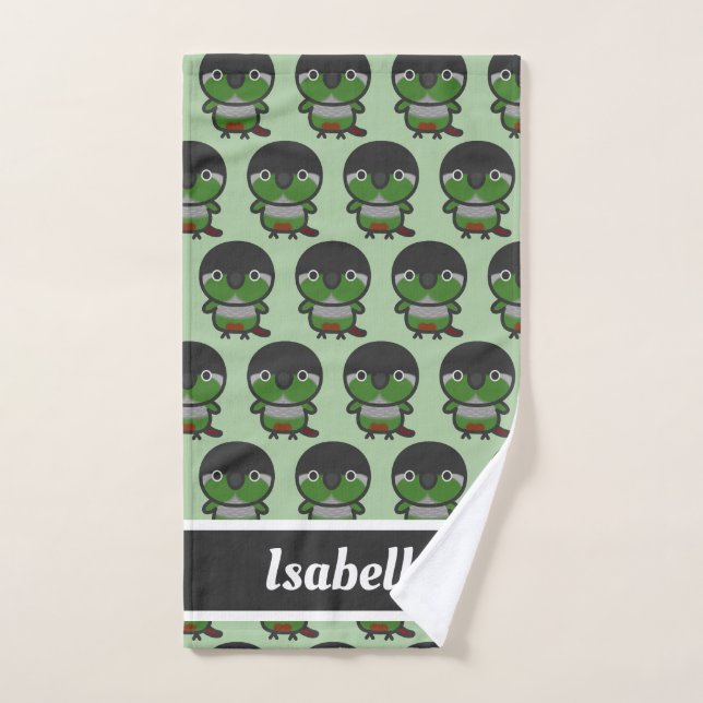 Green-cheeked parakeet / Normal Hand Towel (Hand Towel)
