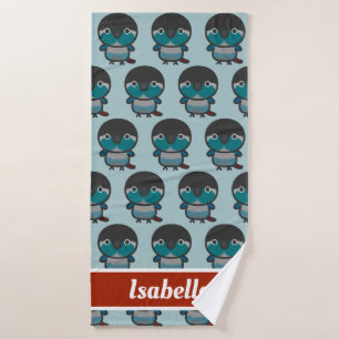 Green-cheeked parakeet / Turquoise Bath Towel