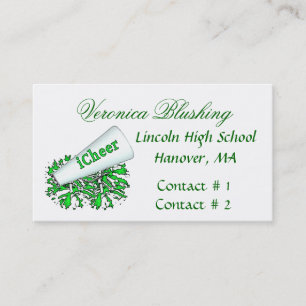 Green Cheerleader Business / Calling Card