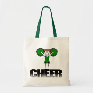 Green Cheerleading T-shirts and Gifts Tote Bag