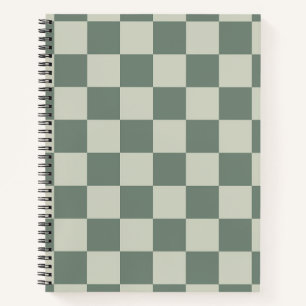 Green Chequerboard Notebook