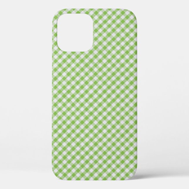 Green chequered fabric: closeup texture. Case-Mate iPhone case (Back)